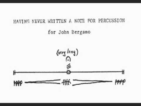 Having Never Written a Note for Percussion 