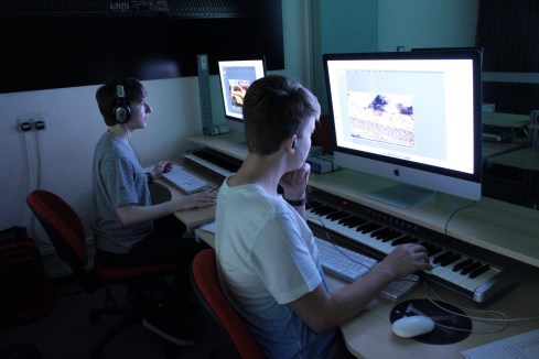 Some of the film group were new to Macs, let along Logic!